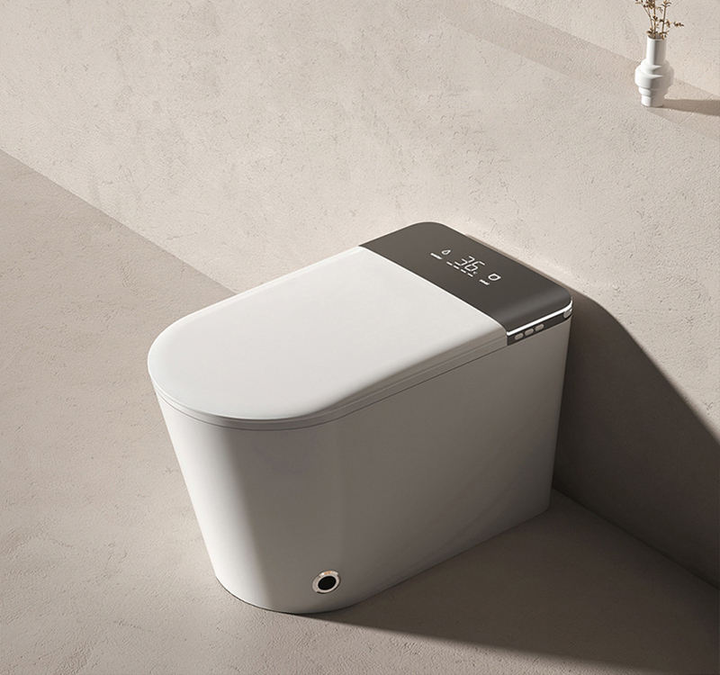 Floor Mounted WC Intelligent Toilet Automatic Operation S-trap Drainage Heated Seat Remote Control One Piece Smart Bidet Toilet