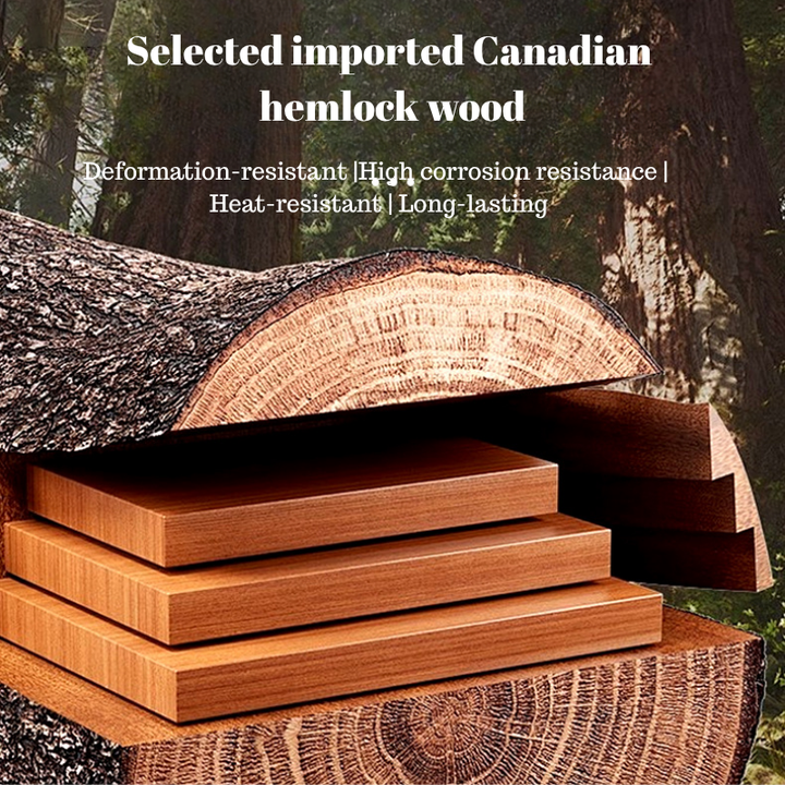 KLAFIN 3-Person Electric Infrared Solid Wood Control Panel Indoor/Outdoor Portable Wooden Infrared Massage Sauna Room Tubs