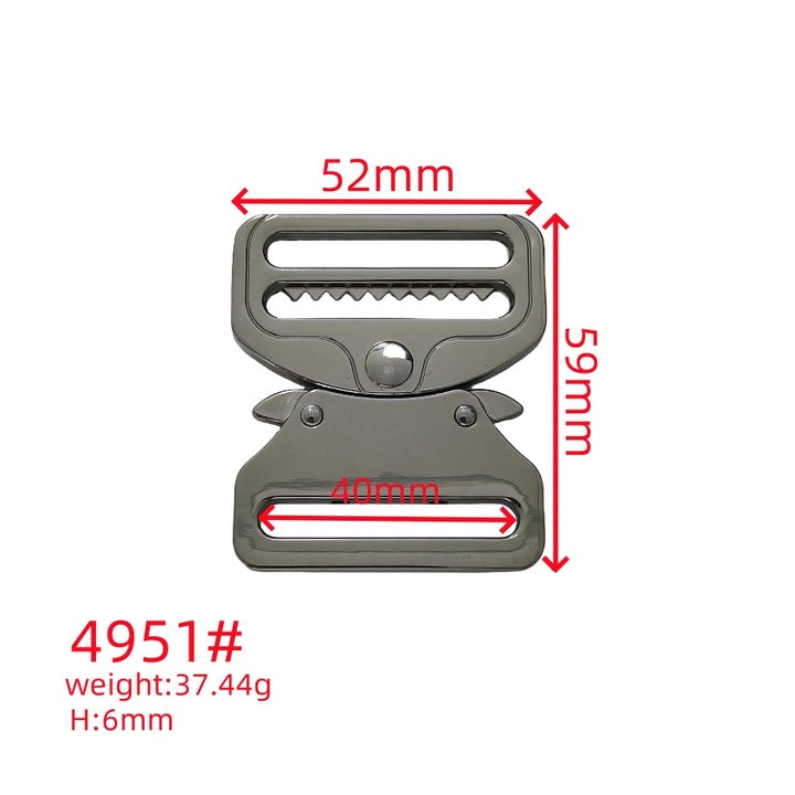 High Quality Luxury Zinc Alloy Quick-Release Bag Buckles Premium Industrial-Grade Zinc Alloy Tactical Quick-Release Buckle 40mm