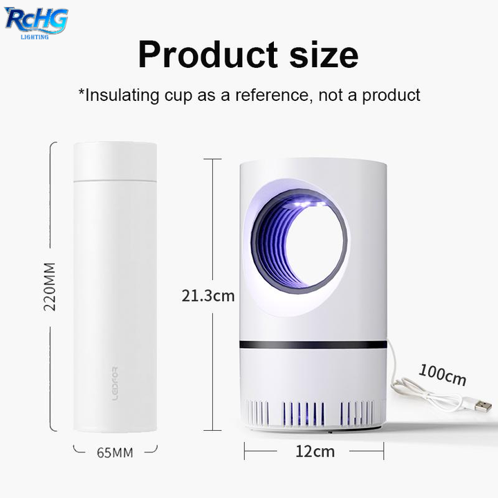 Electric Fly Killing Trap Lamp LED Rechargeable Indoor Fly Killer Eco-friendly IP65 All-Season