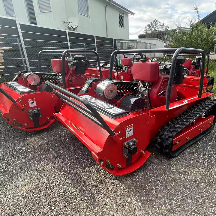 Industrial Grade 24V Remote-Controlled Excavator Lawn Mower 420cc Engine 1600W Flail Mower Forestry Mulcher for Farm Machines
