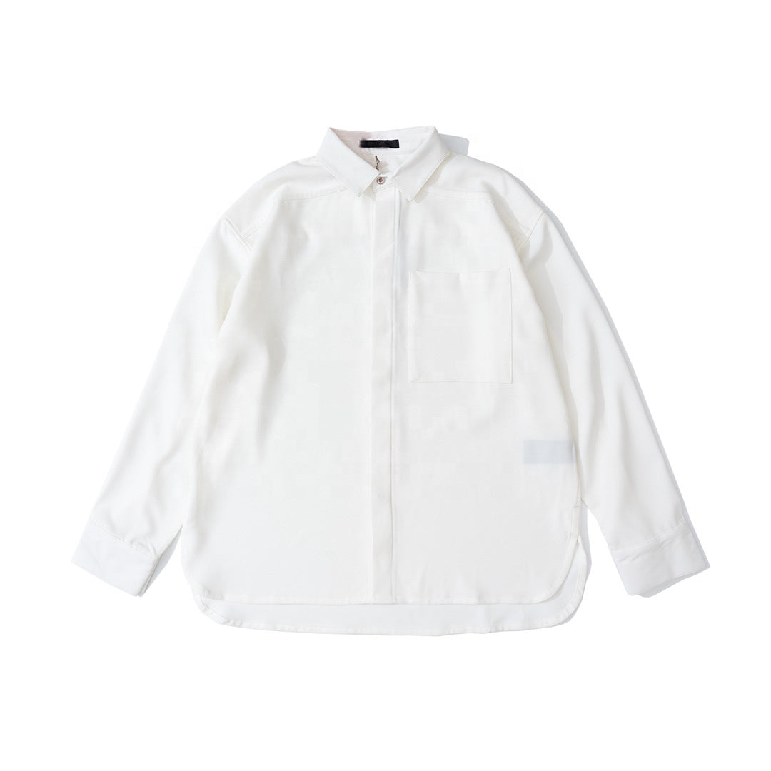 wholesale 100% cotton Designer dress shirts button down mens shirts long sleeve oversized  white shirts casual blouse