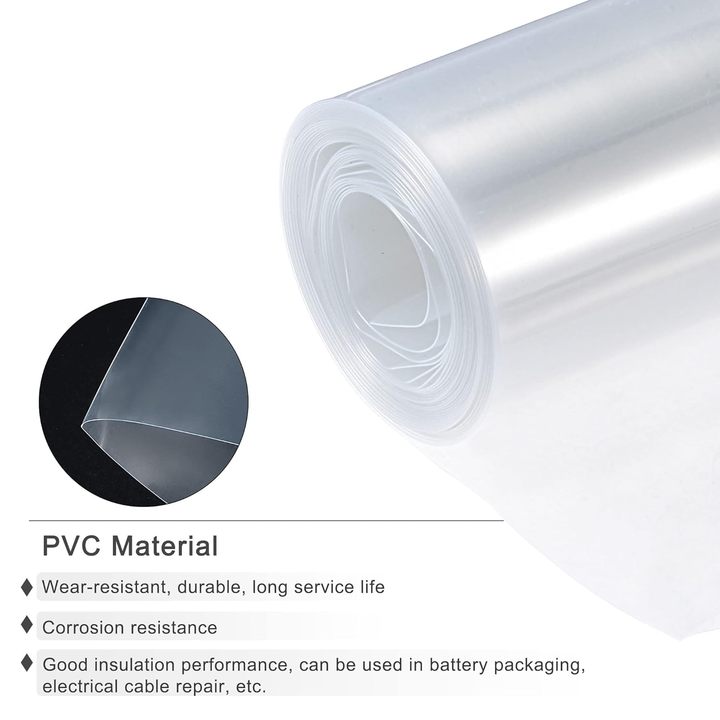 DINGYUAN 2:1 Shrink PVC Heat Shrink Clear Sleeve UV Resistant Flexible Insulated Heat Shrink Tubing for Light Strip
