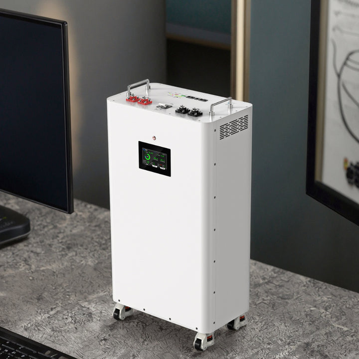 Vertical Metal Box New Movable 280 Enclosure DIY Kits with Wheel 48V 200A JK V19 BMS for Lifepo4 280Ah LiFePO4 320Ah Cells