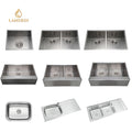 Fregader UPC cUPC undermount double bowl handmade square 16 ga square 304 stainless steel kitchen sink wholesale for kitchen