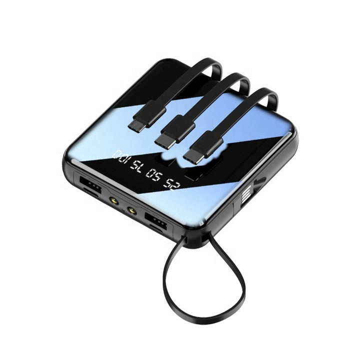 Mini 20000mAh USB Type C Power Bank External Battery with Built-in Cable for Mobile Phones Power Banks & Power Station