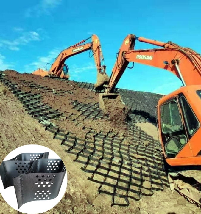 SDM HDPE Geocell System for Slopes Protection, Road Construction, Retaining Wall Applications