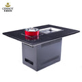 Cenhot Customized Smokeless Black Marble BBQ And Hot Pot Built-in Table For Restaurant
