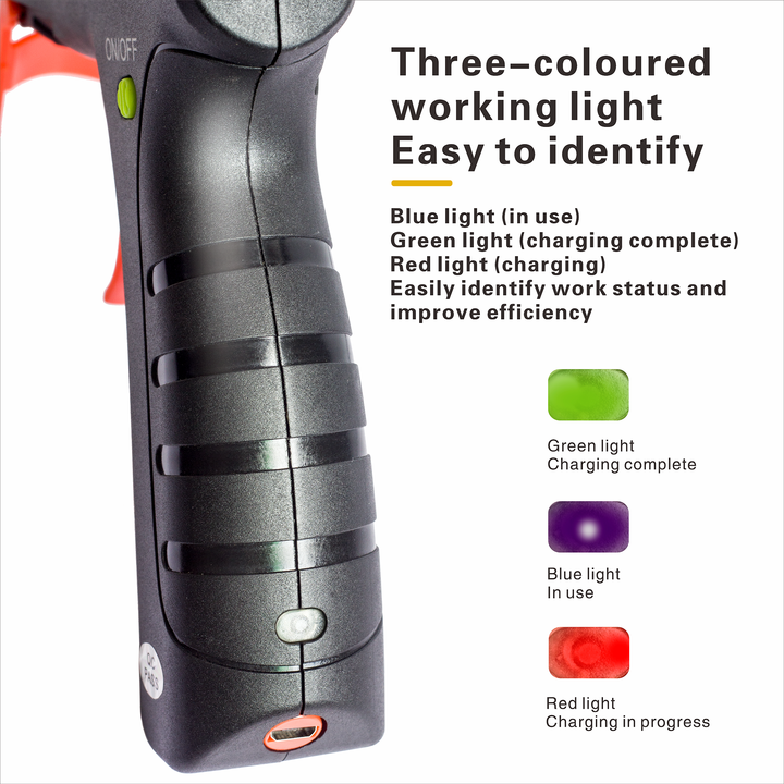Quick Heating Mini Electric Lithium Battery Powered Rechargeable 3.7V Cordless Hot Melt Glue Gun Set with 7mm Stick