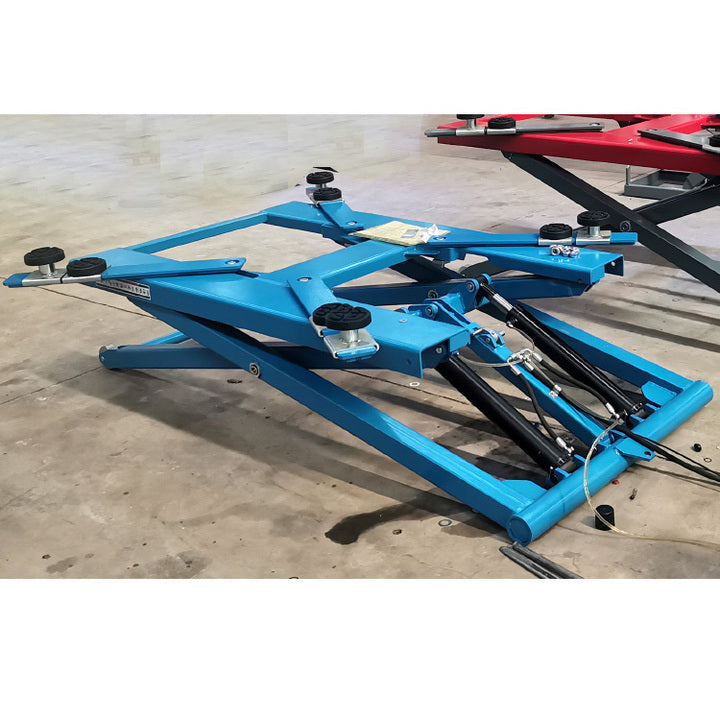 Low Profile Hydraulic Scissor Car Lift Platform Car Repair Shop Equipment