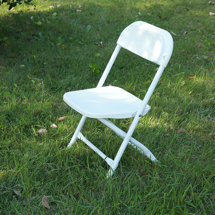 Modern Kids Children Wedding Chairs Stackable Foldable White Folding Outdoor Furniture Plastic Steel Chair for Event