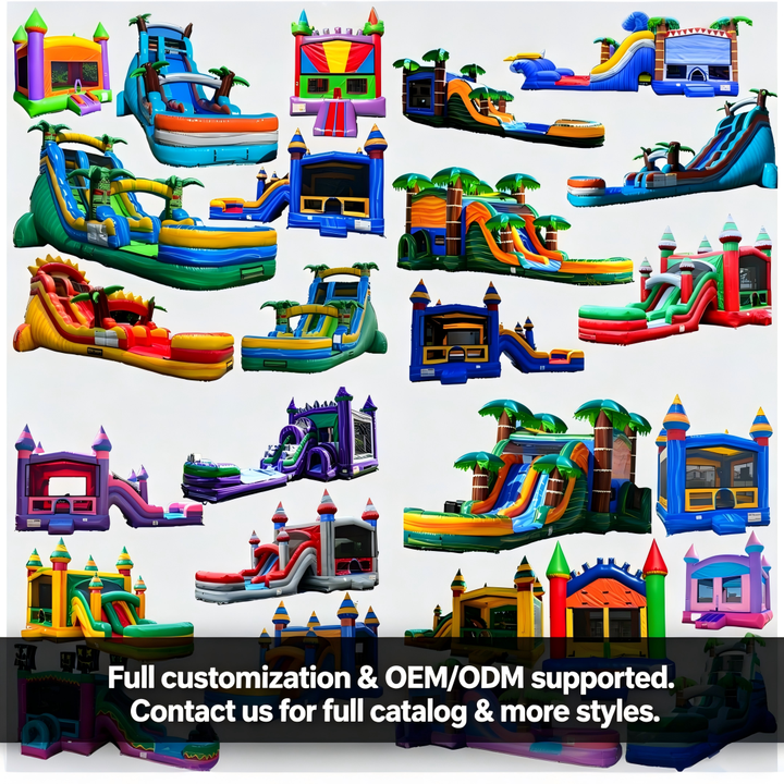 Inflatable Race Bouncer Outdoor Sport Games Commercial Obstacle Course Combo Slide Jump Bouncing Bounce House Playground