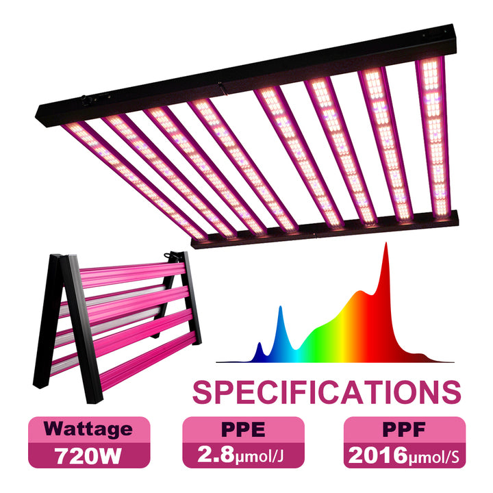 720W 1000W LED Grow Lights Full Spectrum High-Yield System Best Grow Lights for Indoor Plants Commercial Hydroponic Farms