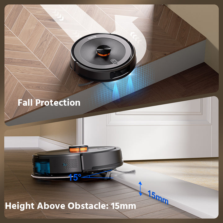 Teendow Robot Aspiradora Floor Cleaning Robot With Self-Emptying Dustbin Mopping LDS Laser Smart Robot Vacuum Cleaner