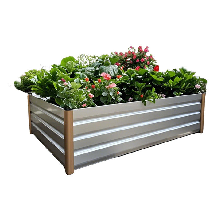 Outdoor Large Metal Vegetable Planter Box Garden Landscaping Steel Raised Flower Box Garden Beds for Planting