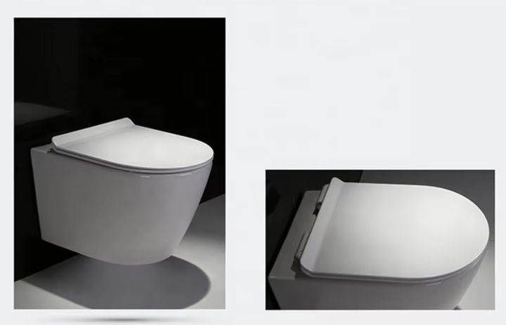 Modern Design Wall Hung Toilet with Concealed Tank and Round Bowl Practical Hanging Toilets