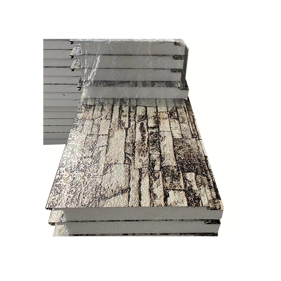 china eps rock  pu sandwich panel insulated  concrete forms interior wall metal composite eps sandwich panel