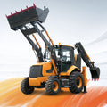 FREE SHIPPING 4WD Backhoe Excavator Retroexcavadora 4x4 Tractor Loader Backhoe 1 Ton Diesel Epa Engine Mini Backhoe Loader