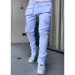 2022 Sports Top Mens Stretch Sweatpants Slim Solid Color Gym Pants Jogger Reflect Running Training Jogging Pants Man