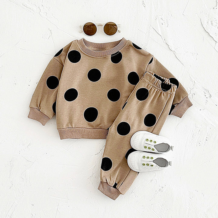 Autumn-Winter Newborn Girl Cotton Jacket & Trousers Set