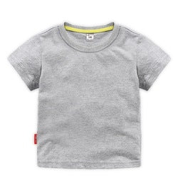JL0517A Wholesale High Quality Boys T-Shirts 100%Cotton Plain T Shirt Kids Custom LOGO White  T Shirts For Children