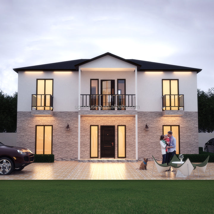 Prefabricated Prefab Cement Villa House Luxury Double-layer 4 5bedroom Prefab Houses Modern Modular Prefab House