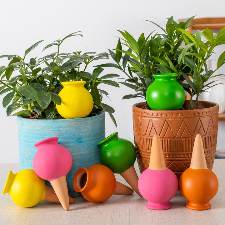 4pcs Upgraded Professional Garden Automatic Terracotta Self Watering Spikes Planter Insert Device Irrigation Dripper