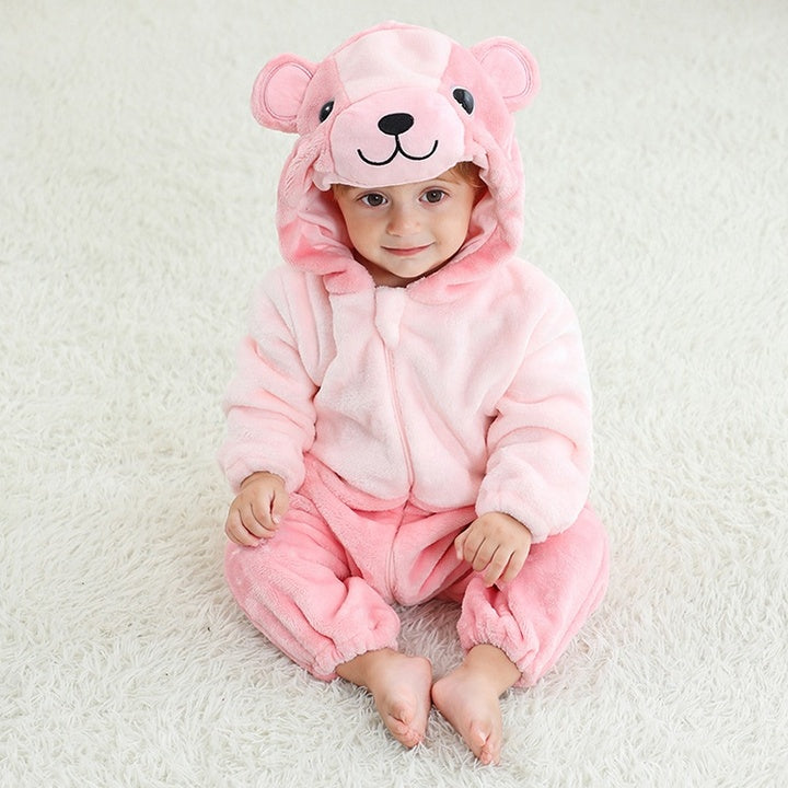 MICHLEY Hotsale Kids Rompers Girls Animal Baby Jumpsuits Zipper Clothes Winter Boy Costume Newborn Baby Romper Clothes