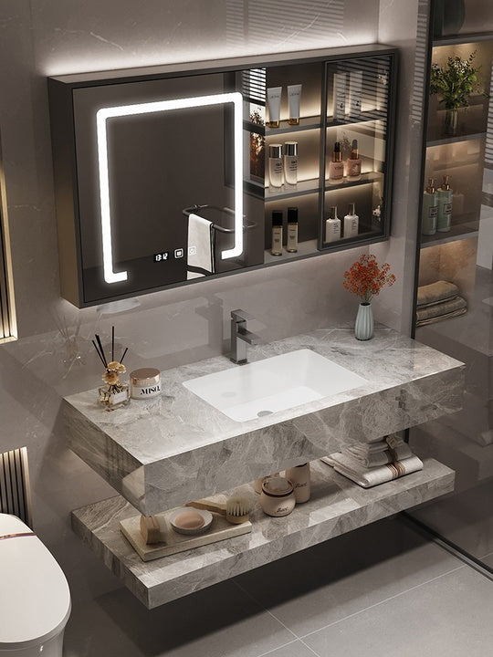 Premium Quality American-Style Sink Matte Dining Bathroom Vanity Luxury Bath Space Rock Stone Porcelain Granite Hand Wash Basin