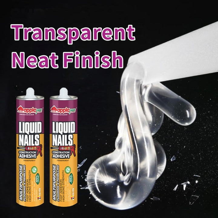 Clear Transparent Synthetic Rubber No-Nail Liquid Glue for Wall Tile Construction Waterproof Woodworking Packing Transportation