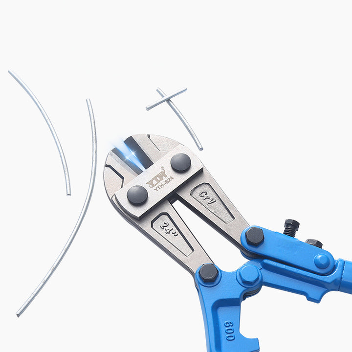 YTH Heavy Duty CRV Steel Bolt Cutter with TPR Handle for Cutting Steel Bars Steel Wires Iron Wires and Lock Opening
