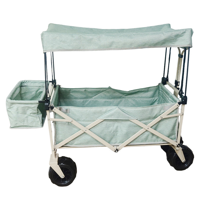 Outdoor Multipurpose Folding Wagon Cart Heavy Duty Collapsible Utility Material Easy-Fold Storage Wagon Hand Trolley Cart