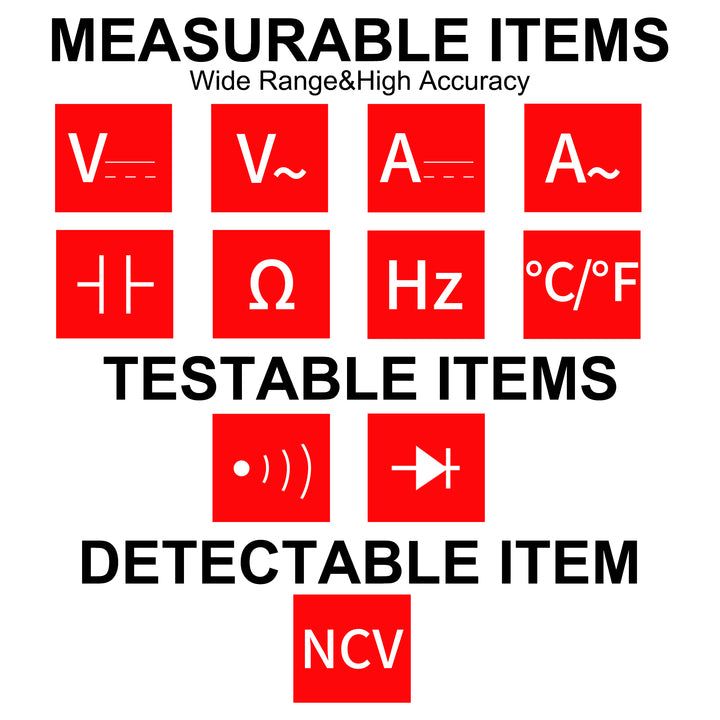 Super Full Screen Rechargeable 6000 Counts Auto-ranging Digital Professional Multimeter Easy to Read Easy to Operate