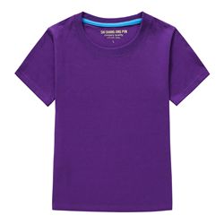 Wholesale Short Sleeve Solid Color Blank Shirts Child Kid Boys Girls Top Logo Custom Kids Cotton T Shirt