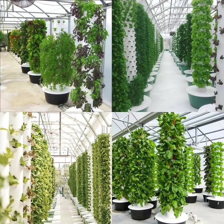 Oem Vertical Farming Tower Garden Vertical Hydroponic Growing System Hydroponic Aeroponic Tower 20 28 36 Plant LED Grow Lights