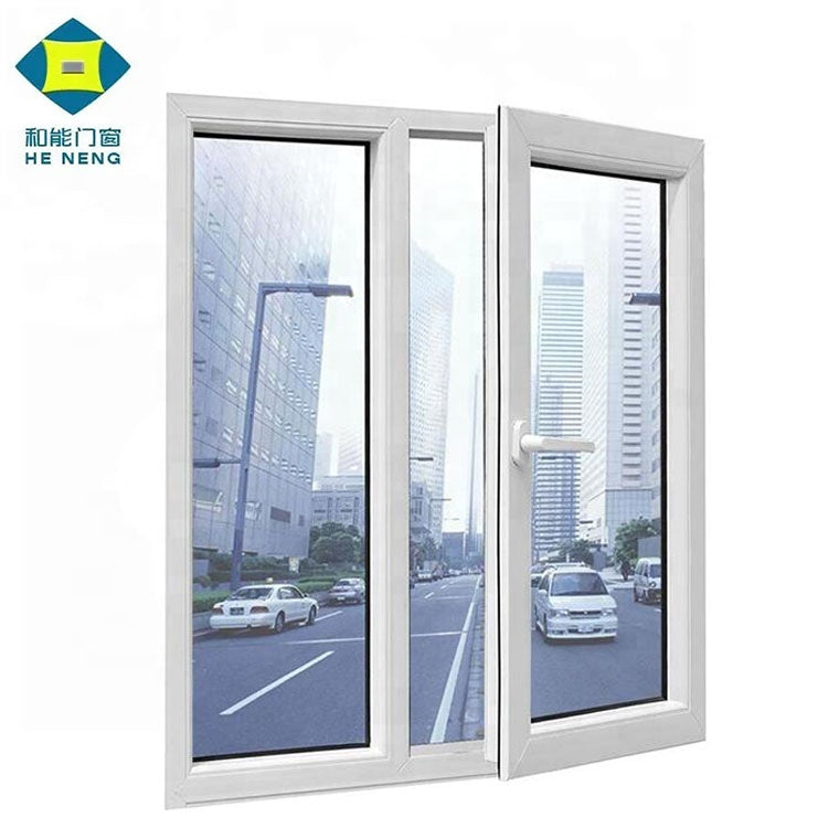 China Leading Manufacture vinyl replacement windows Double Swing PVC Profile Casement window upvc Window and Door