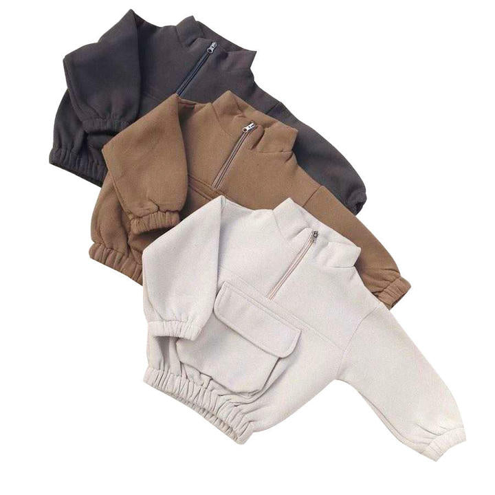 High Quality Gram Weight Custom Baby Kids Jumper Sweat Suit Adult Unisex Hoodie Sport Set