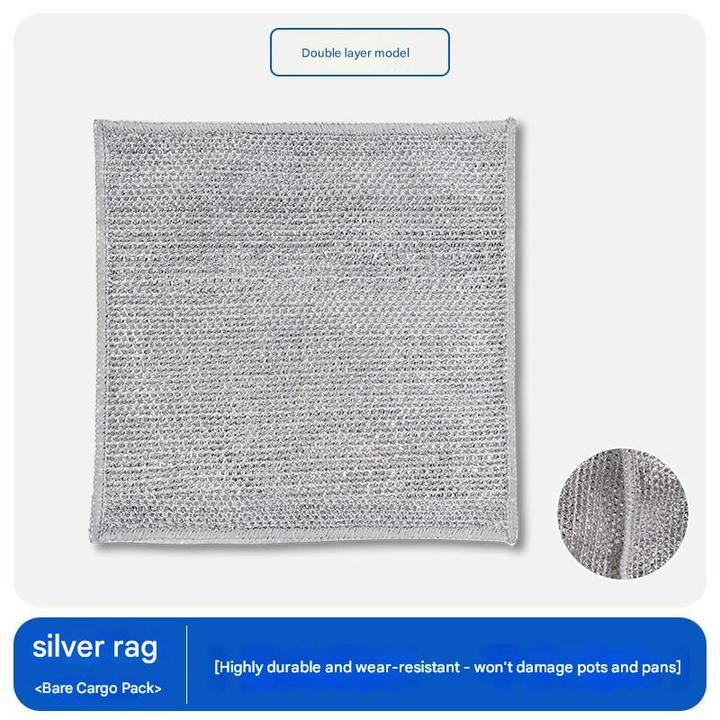 Upgrade Triple-r Non-Scratch Steel Wire Dishcloths Quick Dry Scrub Cloths Double-Steel Wire Cleaning Cloth