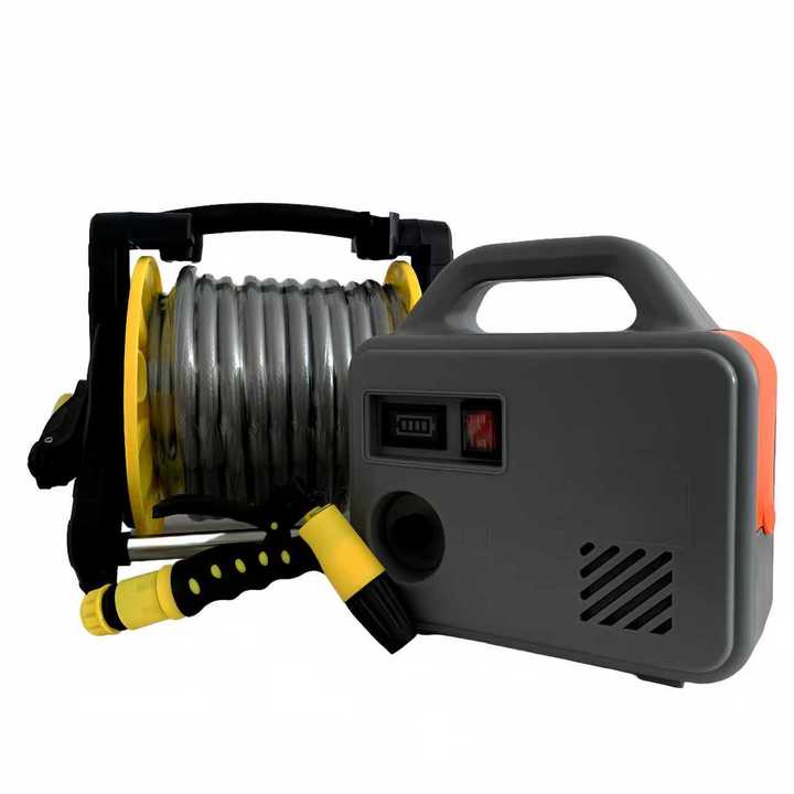 Portable 21V Lithium Battery PP Material Black/Red/Grey Garden Hose Reel Self-Priming Electric Pump Farm Irrigation Car Wash