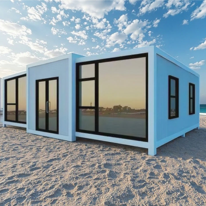 20ft & 40ft Steel Expandable Shipping Container Houses for Office Bedroom Bathroom Kitchen Mall Applications House Use