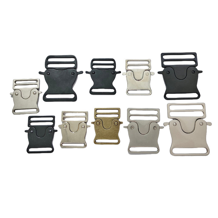 High Quality Luxury Zinc Alloy Quick-Release Bag Buckles Premium Industrial-Grade Zinc Alloy Tactical Quick-Release Buckle 40mm