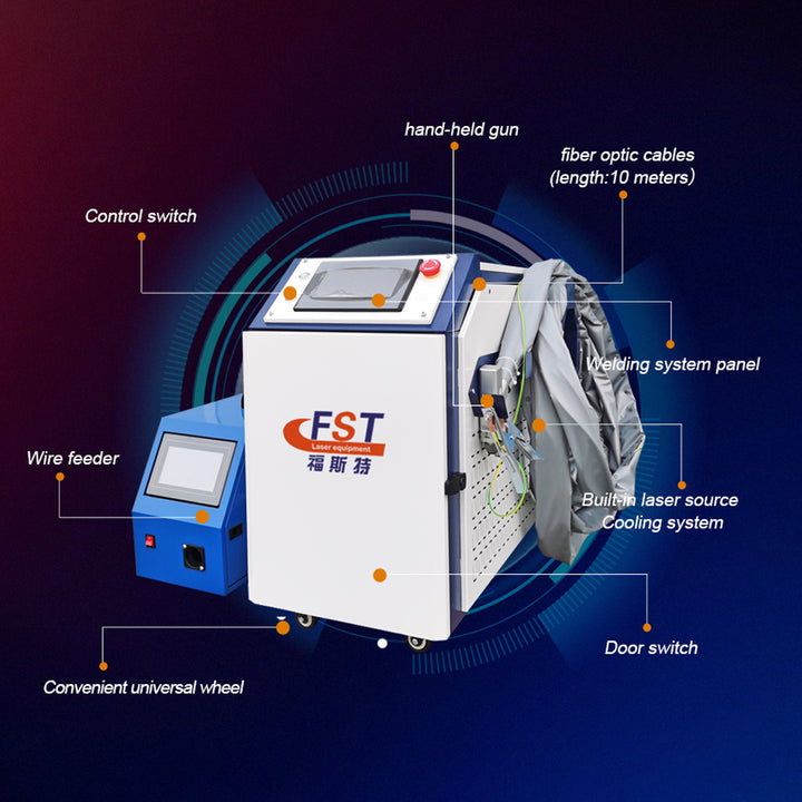 Handheld 1500w 2000w 3000W Portable Laser Welding Machine Fiber Laser Cleaner Welding Cleaning Machine for Metal Rust Removal