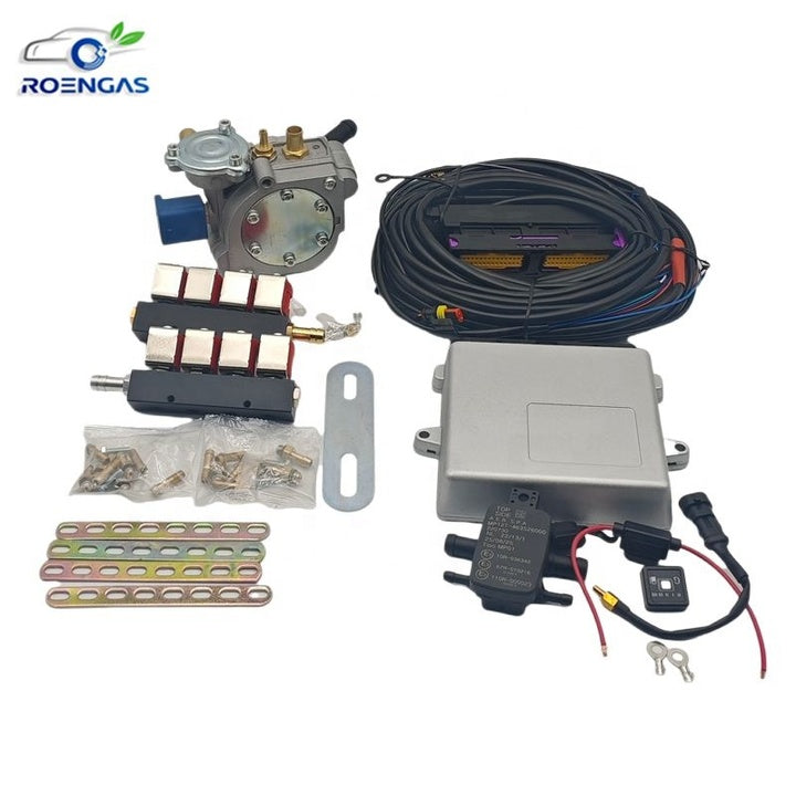 New Aluminum LPG Mini Kit ECU Reducer Injector for 8Cyl Engine Autogas Conversion