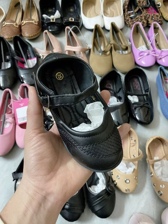 Girls' Flats Fashion Casual Leather Shoes Soft Soles Comfortable Little Girls Single Shoes Mixed Design Factory Wholesale
