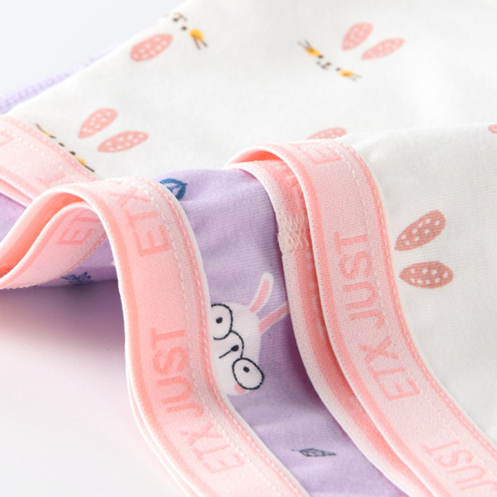 5PCS/box Pack Breathable Custom Cotton Elastic Soft Cute Girl Underwear Kids Boxer Briefs Girls