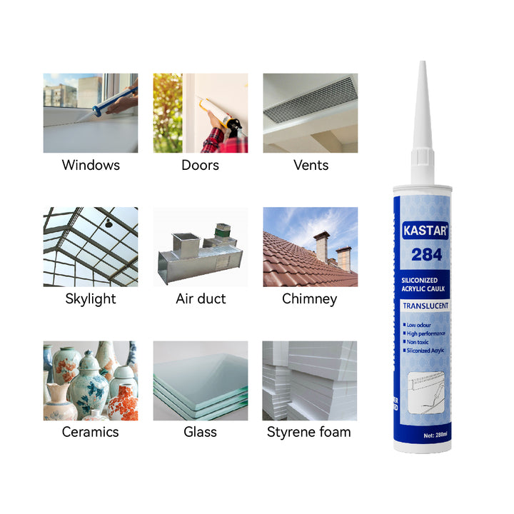 Acrylic Silicone Rain Proof Caulk Caulking Sealant Sellador Acrilico Pintable 280 ml /470