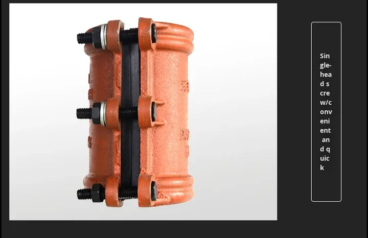 PN16 Cast Iron Pipe Fitting Leak Stopper, Cast Iron Emergency Repair Connection Half-section Water Pipe Leak Limiter