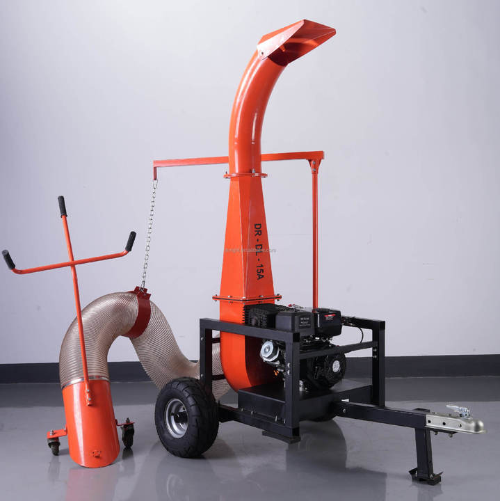DR-LV-15A Litter Vacuum 20cm Hose Diameter Debris Loader Farm Garden Use 15HP Petrol Engine Leaves Leaf Vacuum