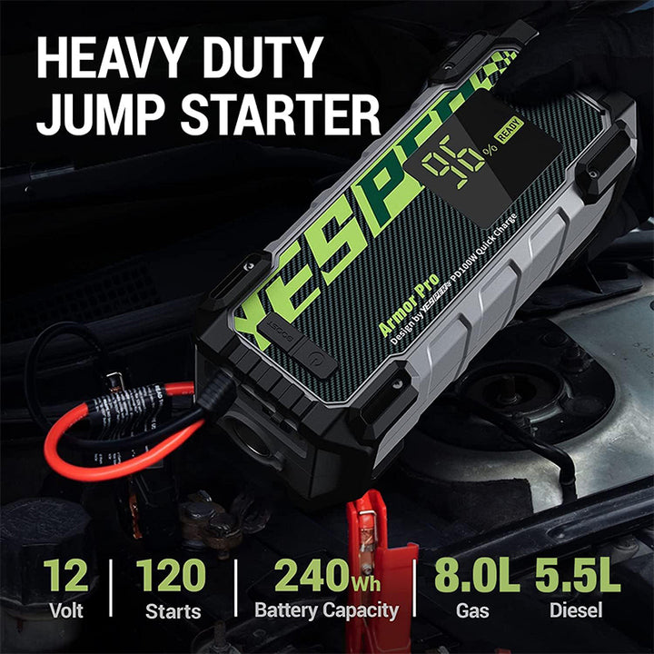 Yesper Good Quality Wireless Power Bank 240W 66666mAh Portable Power Bank with Jump Starter for Car Refrigerator