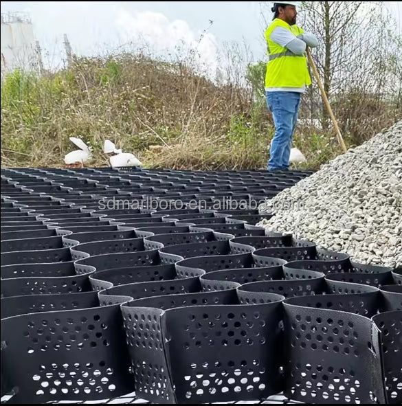 Durable PP HDPE Geocells Eco-Friendly Outdoor Retaining Walls Road Driveways Slope Protection 3D Model Design Solution
